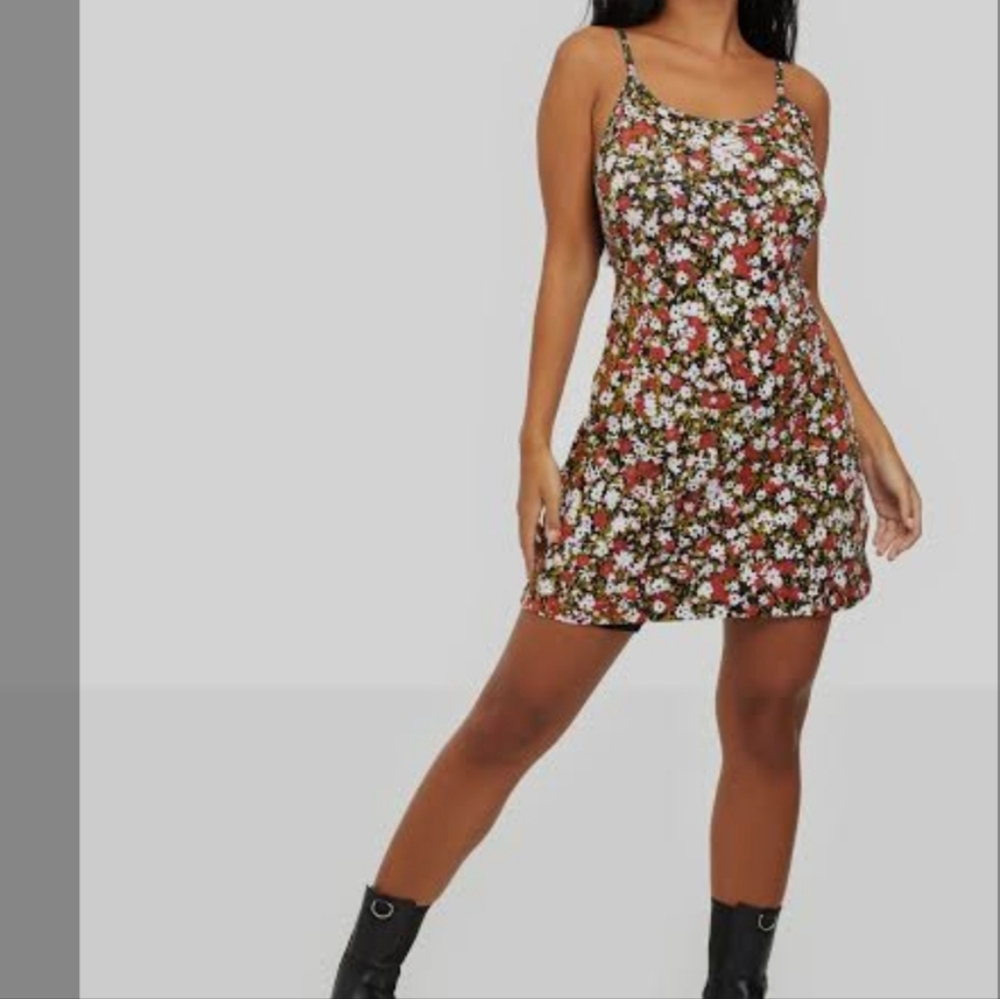 NIKE Sportswear Dual Disty Cami Floral Print Tank Dress Size SP 90s Y2K style - Picture 3 of 8